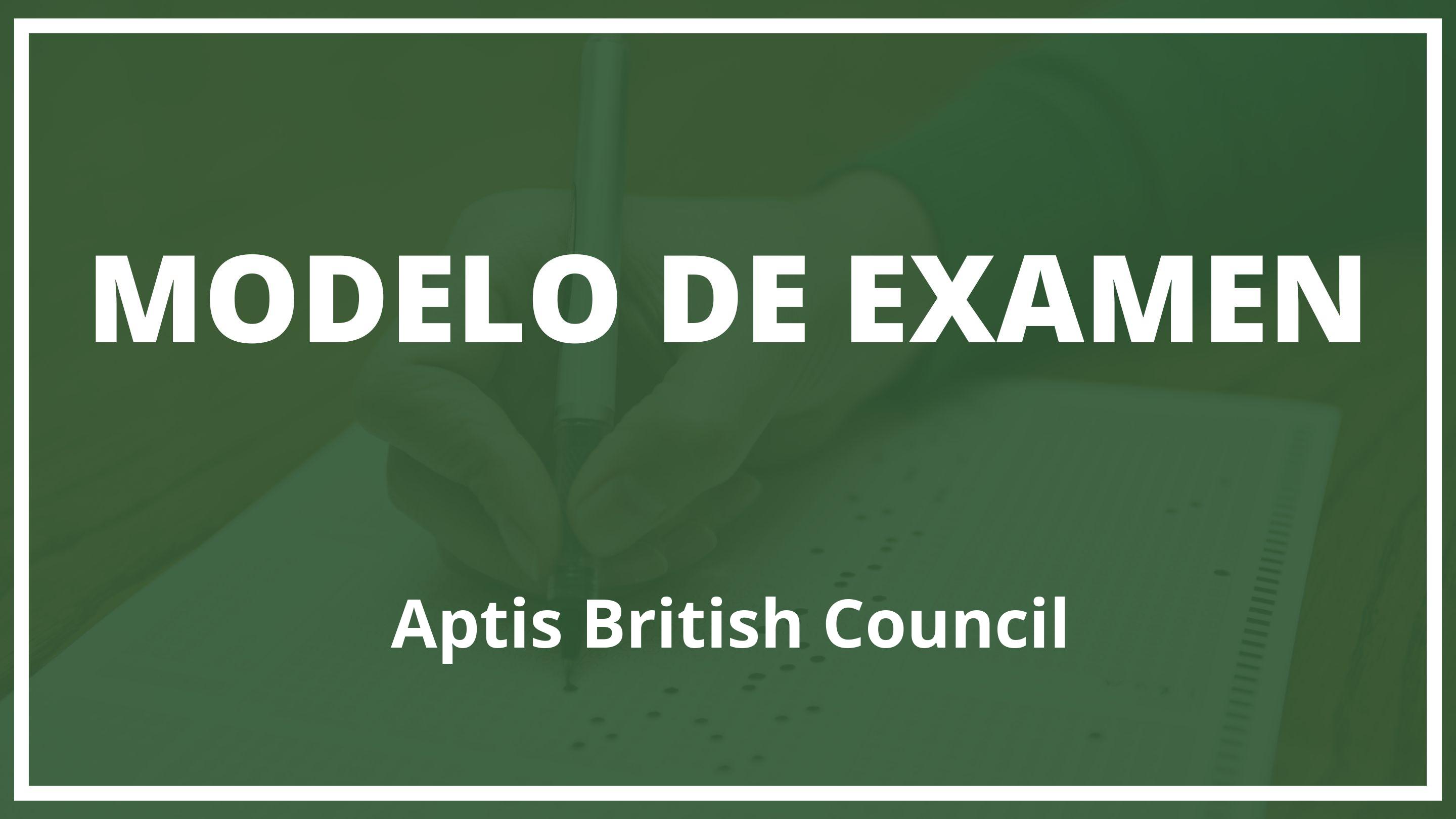 Examen Aptis British Council