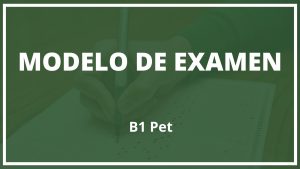 Modelo de Examen B1 Pet