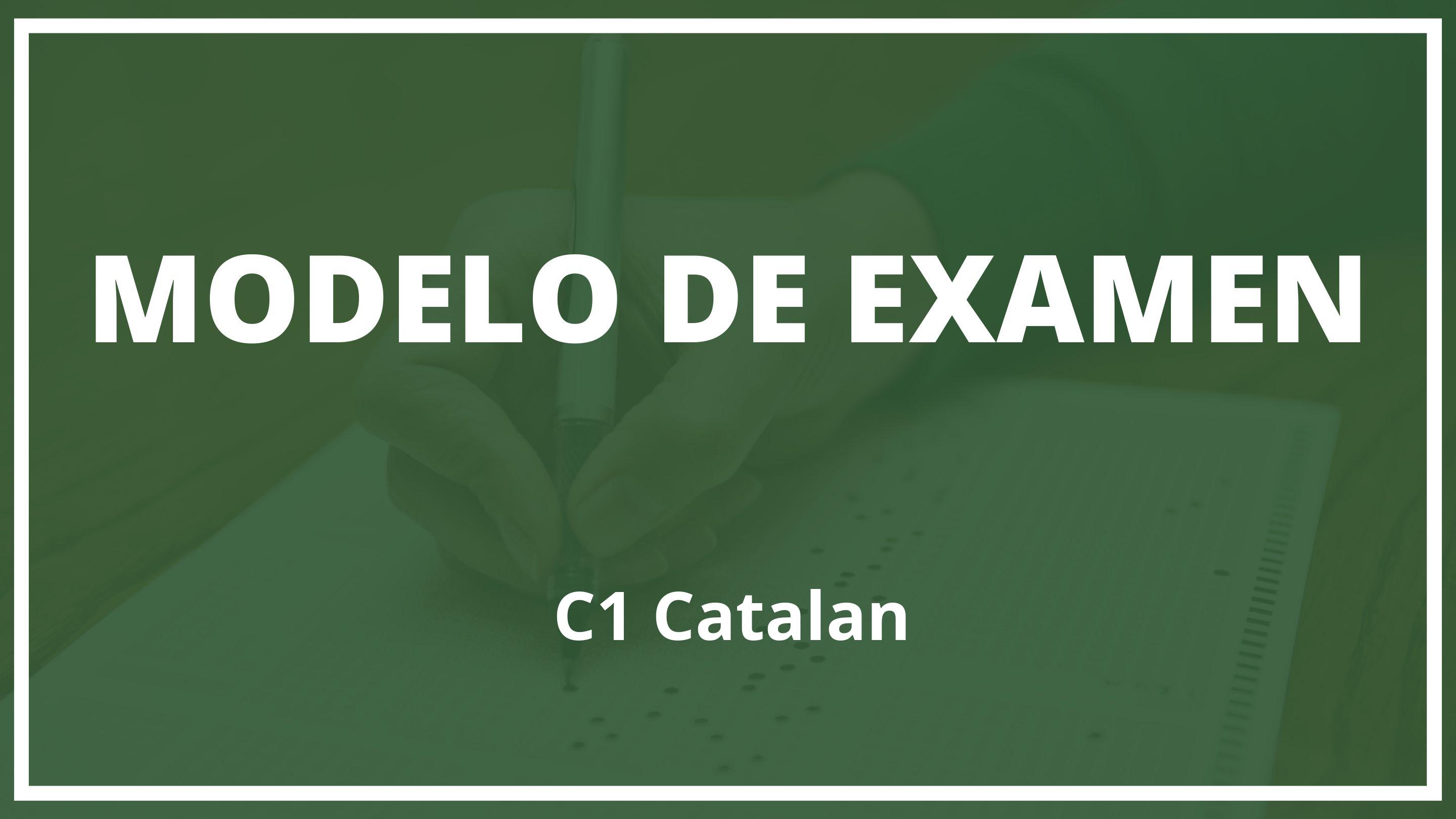 Examen C1 Catalan