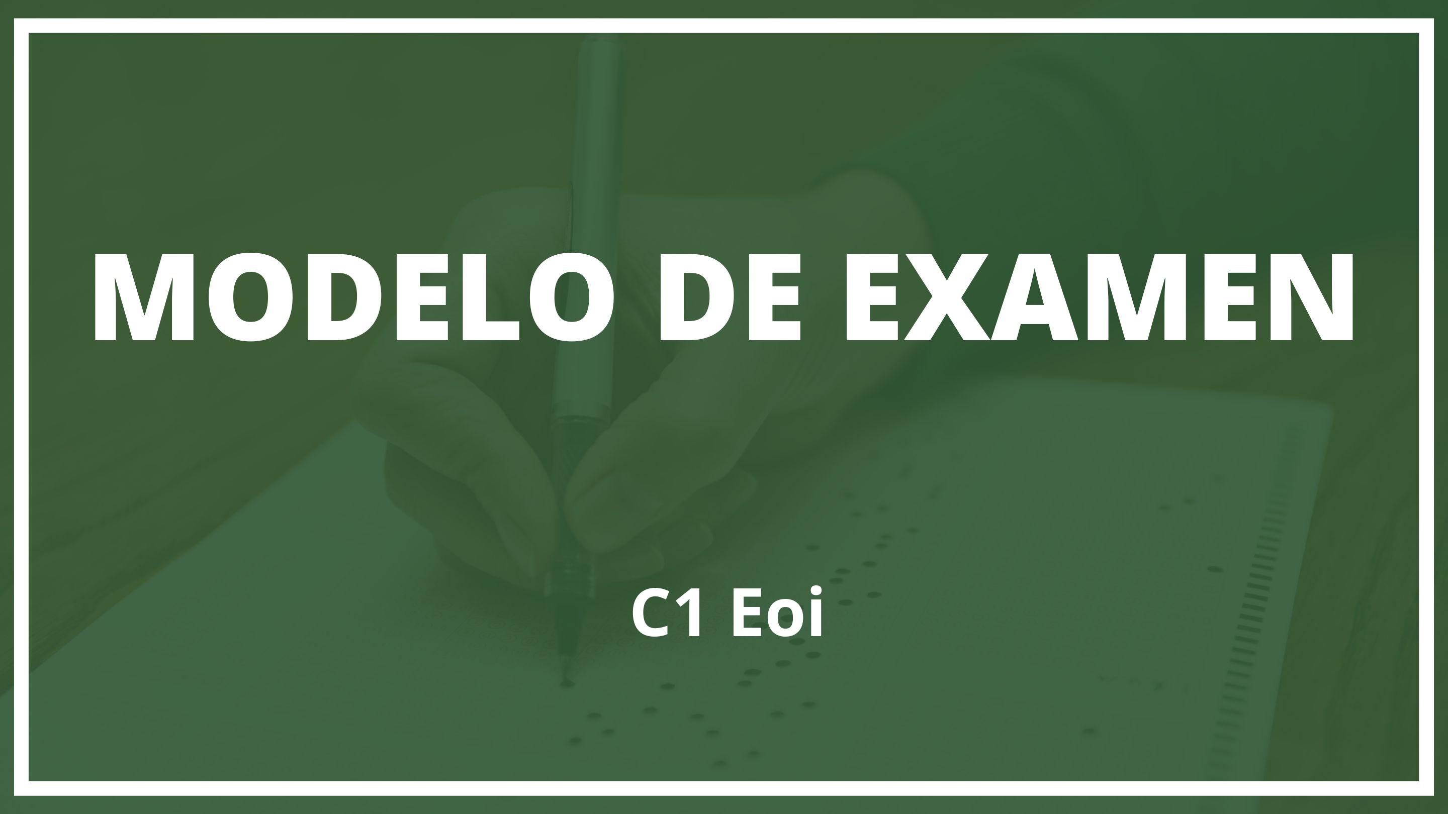 Examen C1 Eoi