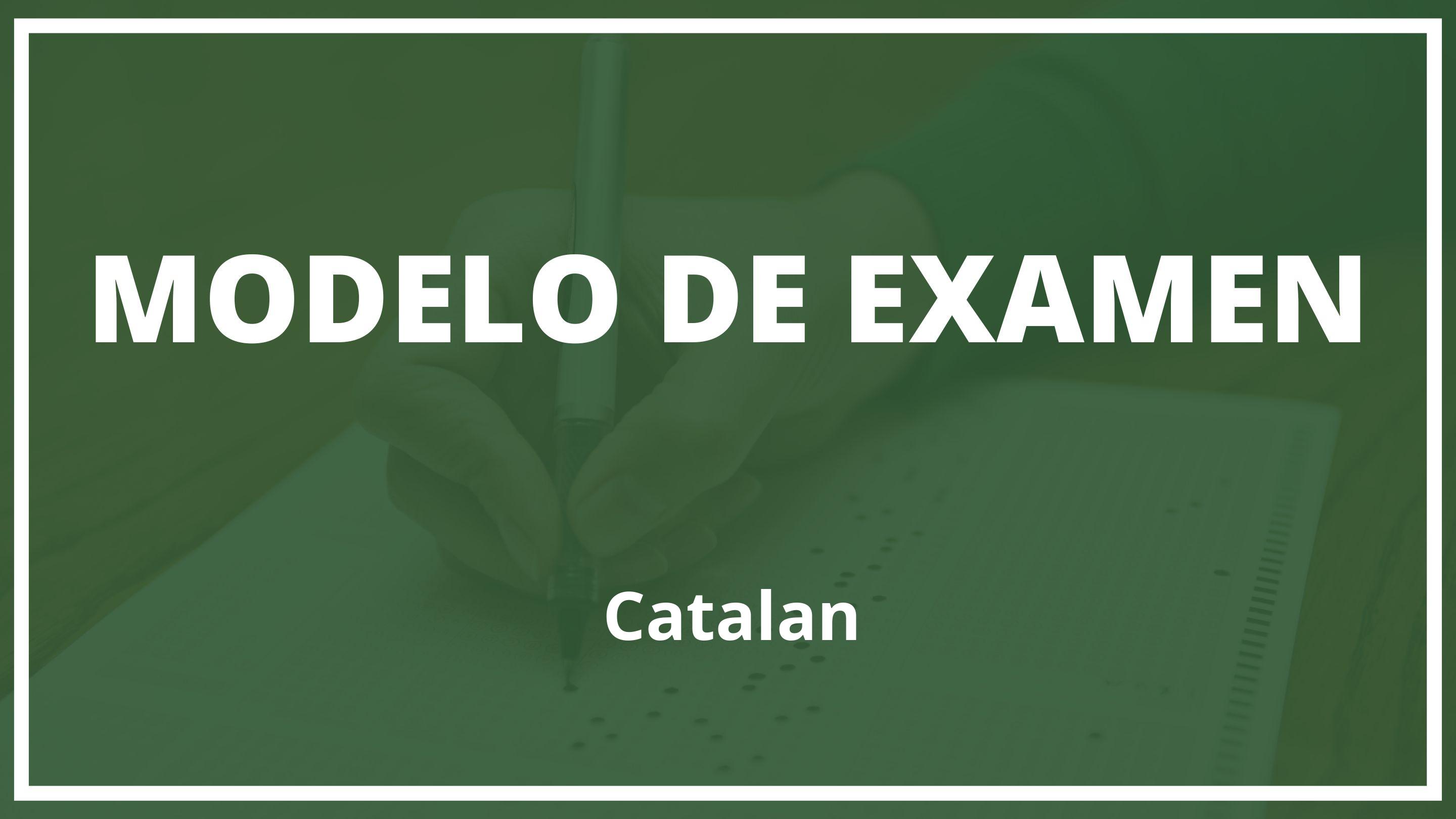 Examen Catalan