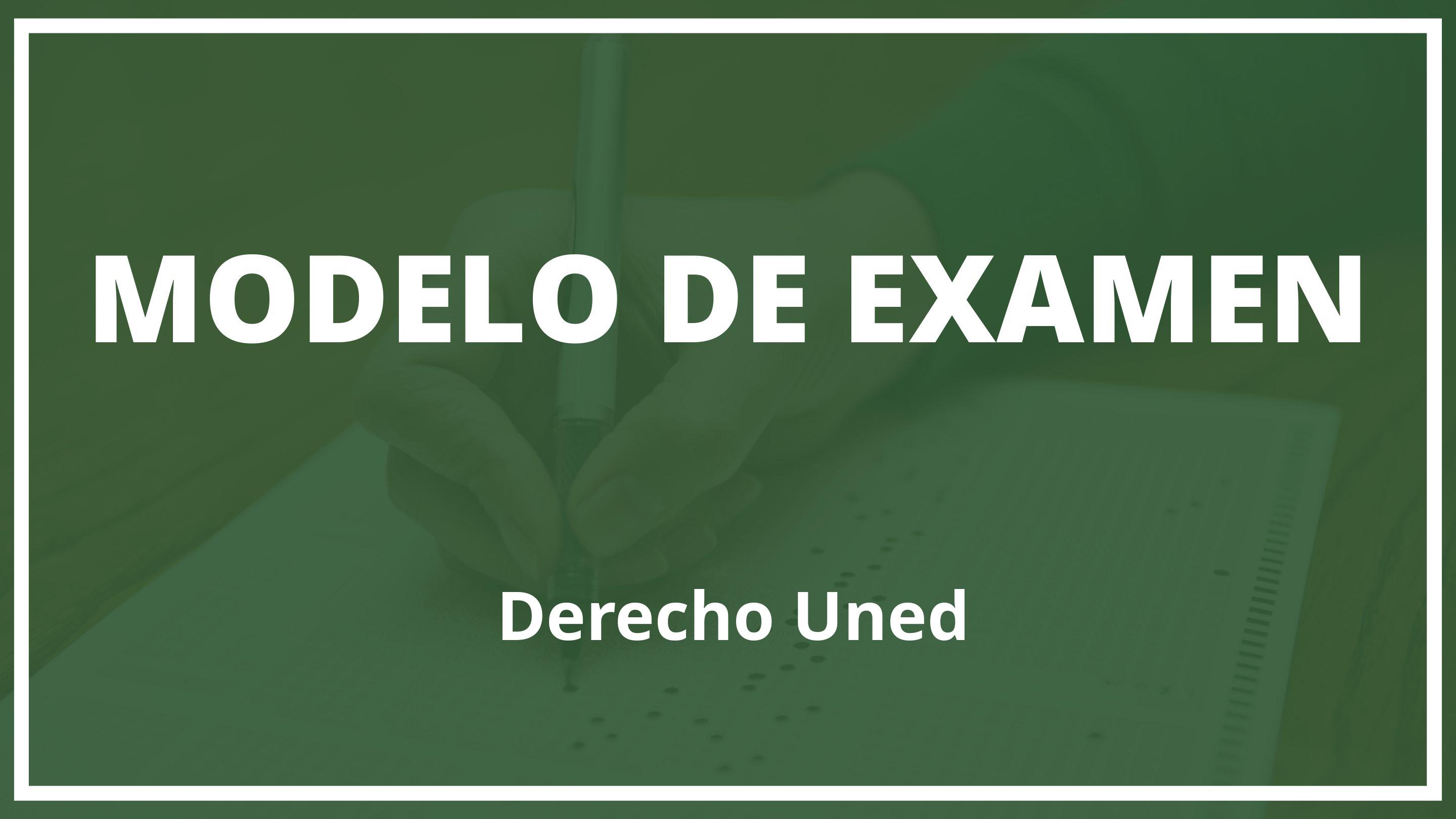 Examen Derecho Uned