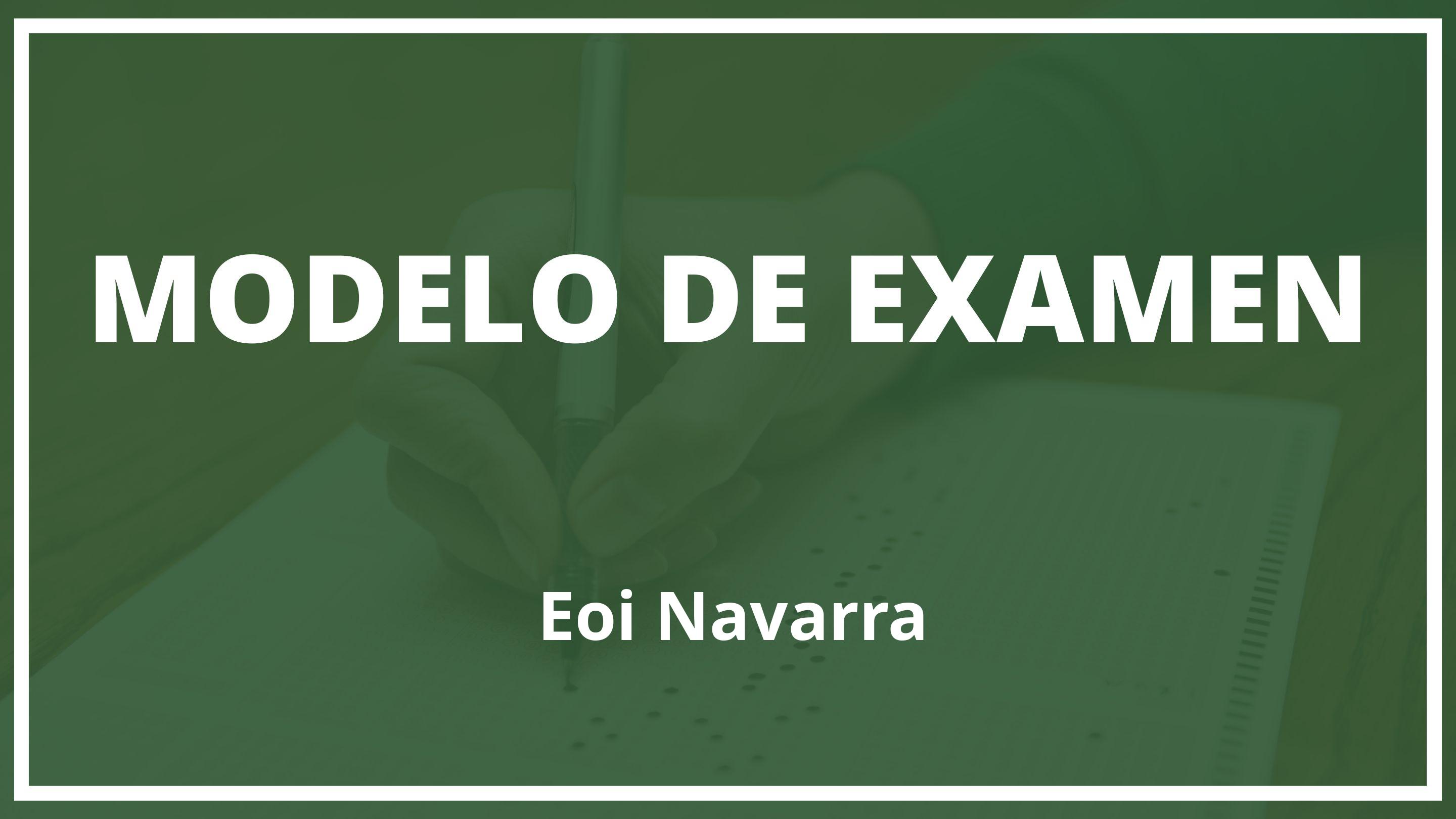 Examen Eoi Navarra